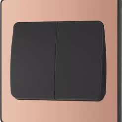 British General Evolve 20 A 16AX 2-Gang 2-Way Wide Rocker Light Switch Copper With Black Inserts 12 British General Evolve 20 A 16AX 2-Gang 2-Way Wide Rocker Light Switch Copper With Black Inserts -British General Shop 906PY A3