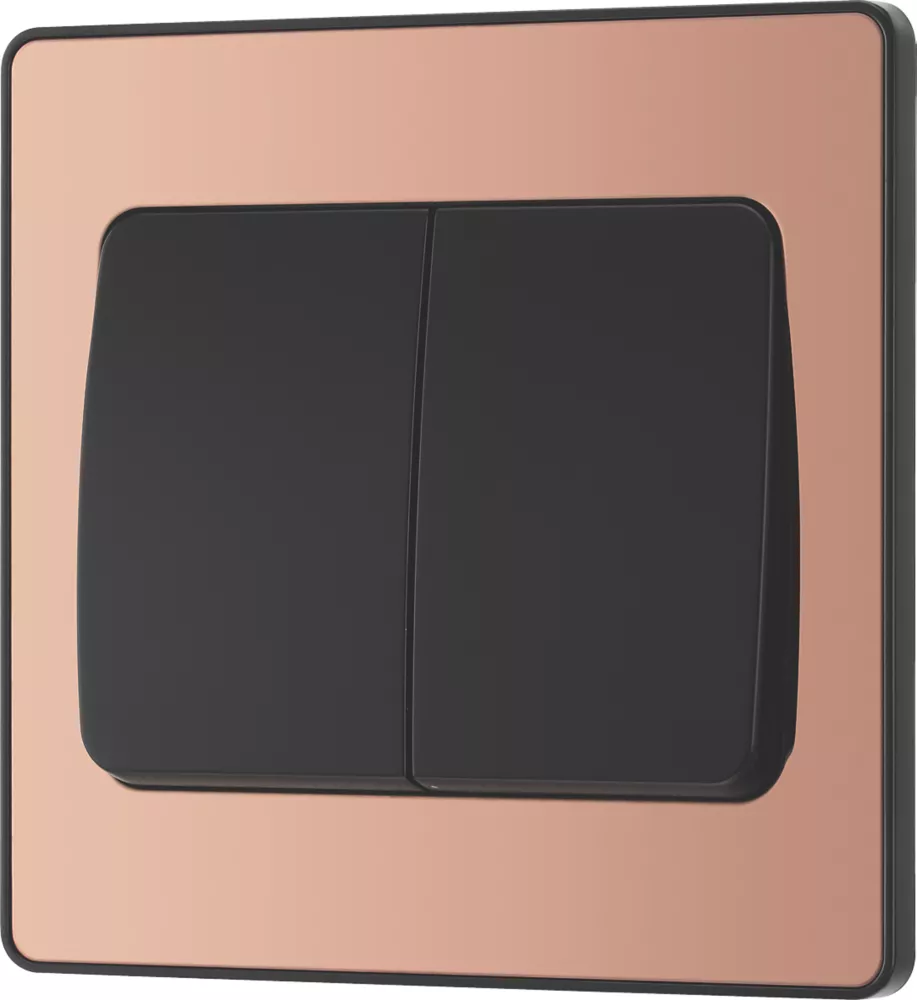 British General Evolve 20 A 16AX 2-Gang 2-Way Wide Rocker Light Switch Copper With Black Inserts 6 British General Evolve 20 A 16AX 2-Gang 2-Way Wide Rocker Light Switch Copper With Black Inserts - Image 4