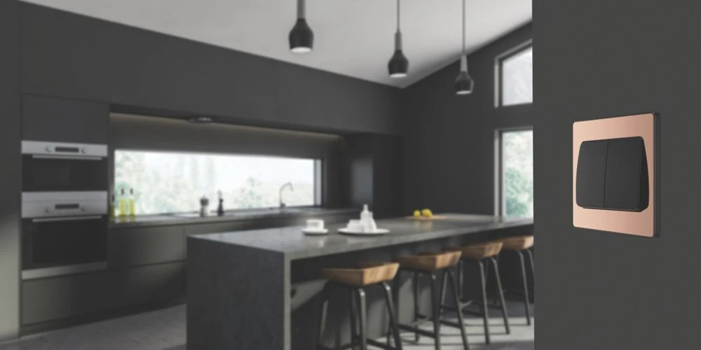 British General Evolve 20 A 16AX 2-Gang 2-Way Wide Rocker Light Switch Copper With Black Inserts 9 British General Evolve 20 A 16AX 2-Gang 2-Way Wide Rocker Light Switch Copper With Black Inserts - Image 7