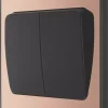 British General Evolve 20 A 16AX 2-Gang 2-Way Wide Rocker Light Switch Copper With Black Inserts -British General Shop 906PY P