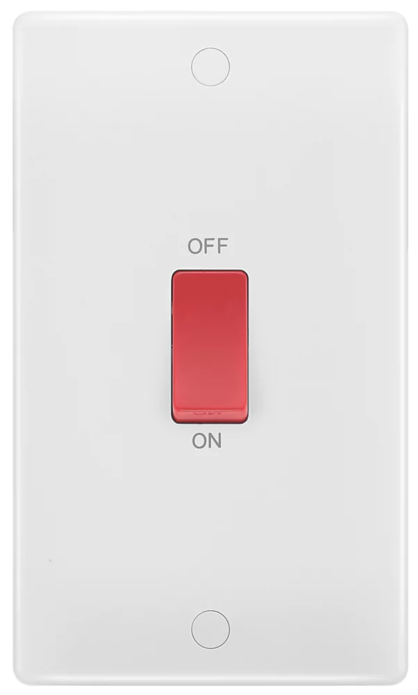 British General 801 Series 45A 1-Gang DP Cooker Switch White 4 British General 801 Series 45A 1-Gang DP Cooker Switch White - Image 2