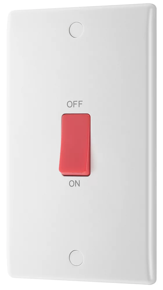 British General 801 Series 45A 1-Gang DP Cooker Switch White 3 British General 801 Series 45A 1-Gang DP Cooker Switch White