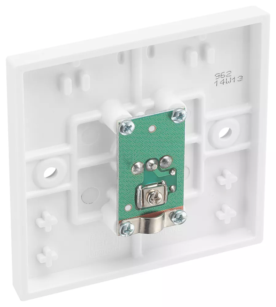 British General 900 Series 1-Gang Isolated Coaxial TV Socket White 5 British General 900 Series 1-Gang Isolated Coaxial TV Socket White - Image 3