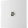 British General 900 Series 1-Gang Isolated Coaxial TV Socket White -British General Shop 907XF P