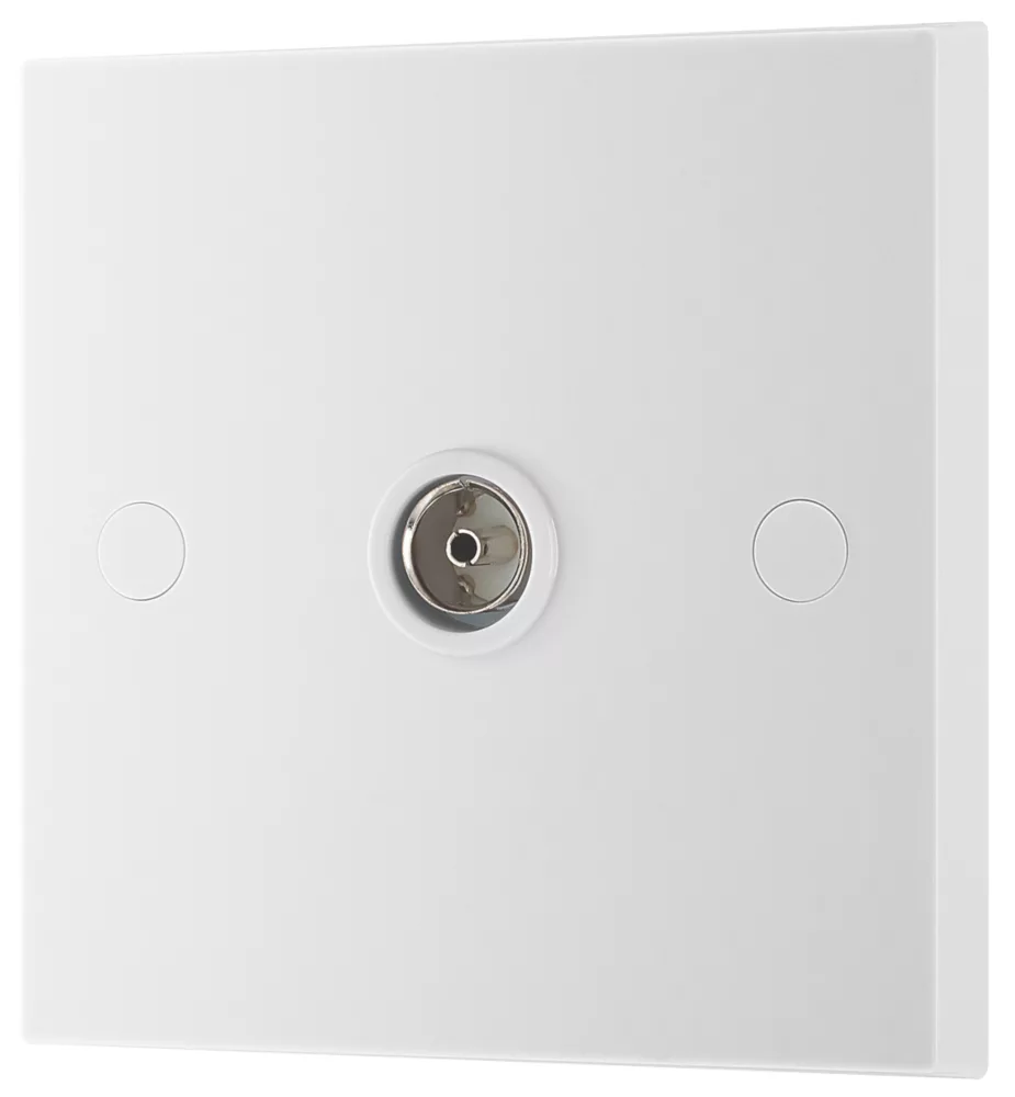 British General 900 Series 1-Gang Isolated Coaxial TV Socket White 3 British General 900 Series 1-Gang Isolated Coaxial TV Socket White