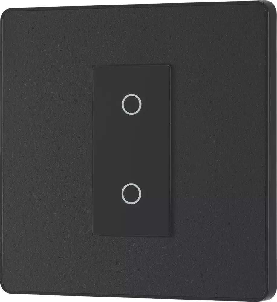 British General Evolve 1-Gang 2-Way LED Single Secondary Trailing Edge Touch Dimmer Switch Matt Black With Black Inserts 6 British General Evolve 1-Gang 2-Way LED Single Secondary Trailing Edge Touch Dimmer Switch Matt Black With Black Inserts - Image 4