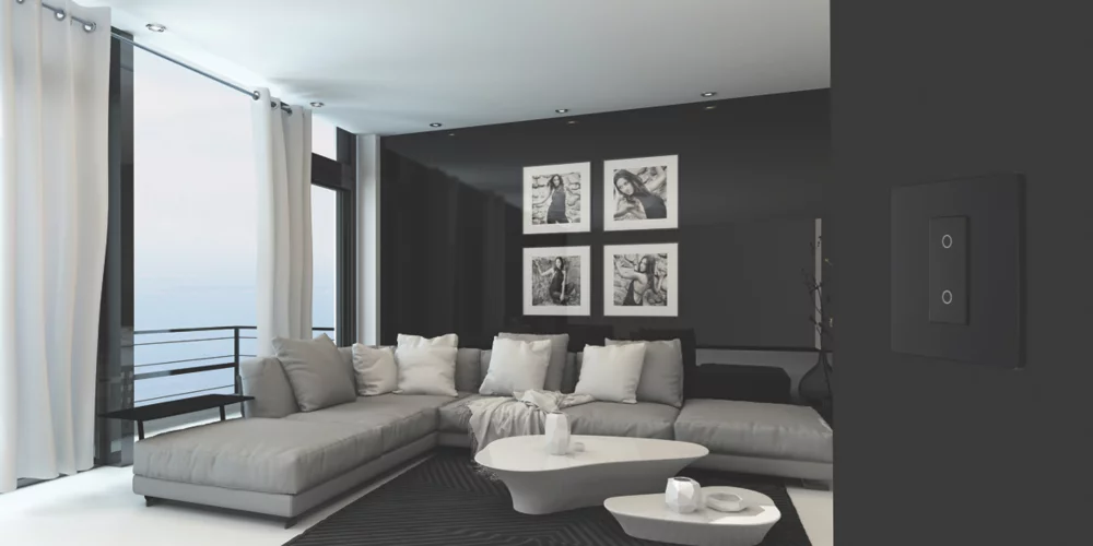 British General Evolve 1-Gang 2-Way LED Single Secondary Trailing Edge Touch Dimmer Switch Matt Black With Black Inserts 9 British General Evolve 1-Gang 2-Way LED Single Secondary Trailing Edge Touch Dimmer Switch Matt Black With Black Inserts - Image 7