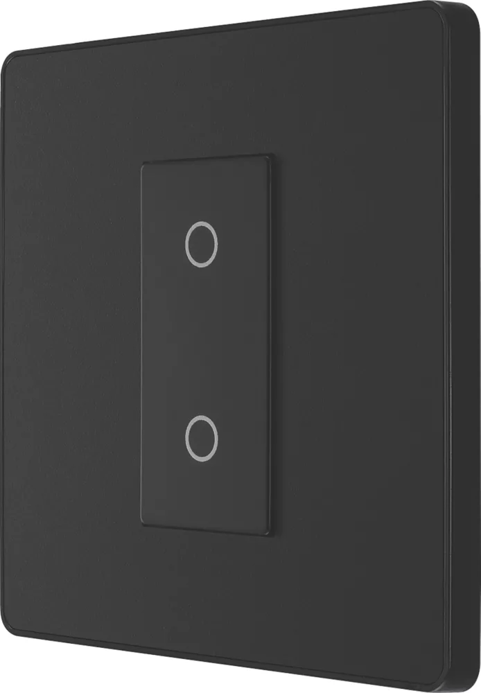 British General Evolve 1-Gang 2-Way LED Single Secondary Trailing Edge Touch Dimmer Switch Matt Black With Black Inserts 3 British General Evolve 1-Gang 2-Way LED Single Secondary Trailing Edge Touch Dimmer Switch Matt Black With Black Inserts