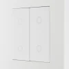 British General Evolve 2-Gang 2-Way LED Double Secondary Touch Trailing Edge Dimmer Switch Pearlescent White With White Inserts -British General Shop 911PY P