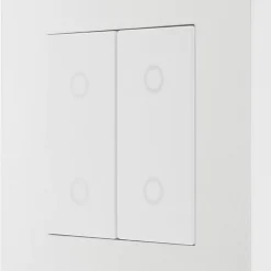 British General Evolve 2-Gang 2-Way LED Double Secondary Touch Trailing Edge Dimmer Switch Pearlescent White With White Inserts
