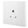 British General 900 Series 5A 1-Gang Unswitched Round Pin Plug Socket White -British General Shop 91241 P