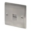 British General Nexus Metal Master Telephone Socket Brushed Iridium -British General Shop 91500 P