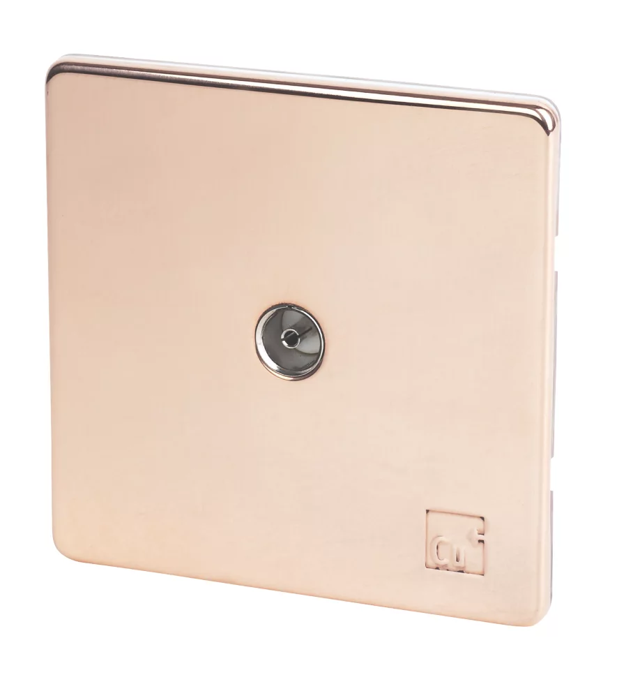 Varilight 1-Gang Coaxial TV Socket Anti-Microbial Copper 3 Varilight 1-Gang Coaxial TV Socket Anti-Microbial Copper