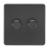 Knightsbridge SF2182MBB 2-Gang 2-Way LED Dimmer Switch Matt Black 2 Knightsbridge SF2182MBB 2-Gang 2-Way LED Dimmer Switch Matt Black -British General Shop 916TY P