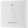 British General 802 Series 20A 1-Gang DP 'Water Heater' Printed Switch White With LED 1 British General 802 Series 20A 1-Gang DP 'Water Heater' Printed Switch White With LED -British General Shop 917XG P