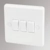 LAP 10AX 3-Gang 2-Way Light Switch White 1 LAP 10AX 3-Gang 2-Way Light Switch White -British General Shop 91873 P