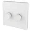 Schneider Electric Ultimate Slimline 2-Gang 2-Way Dimmer Switch White -British General Shop 9237J P