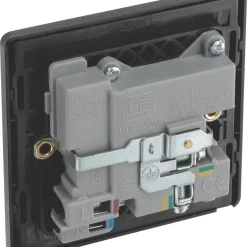 British General Evolve 13A 1-Gang SP Switched Socket + 2.1A 2-Outlet Type A USB Charger Copper With Black Inserts -British General Shop 923RF A4