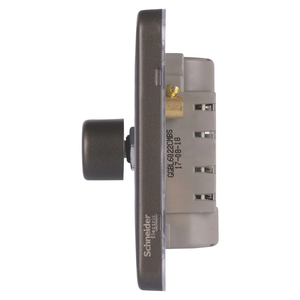 Schneider Electric Lisse Deco 2-Gang 2-Way Dimmer Switch Mocha Bronze 5 Schneider Electric Lisse Deco 2-Gang 2-Way Dimmer Switch Mocha Bronze - Image 3