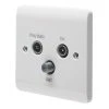 Crabtree Instinct 1-Gang Triplex Multimedia Socket White -British General Shop 927HV P