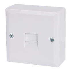 Essentials Slave Telephone Socket White