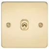 Knightsbridge FP1TOGPB 10AX 1-Gang 2-Way Light Switch Polished Brass -British General Shop 933VF P