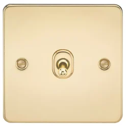 Knightsbridge FP1TOGPB 10AX 1-Gang 2-Way Light Switch Polished Brass