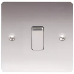 LAP 10AX 1-Gang 2-Way Light Switch Brushed Stainless Steel -British General Shop 93697 A1
