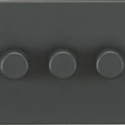Knightsbridge SF2183AT 3-Gang 2-Way LED Dimmer Switch Anthracite