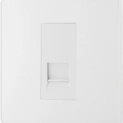 British General Evolve Master Telephone Socket Pearlescent White With White Inserts -British General Shop 938RF A3