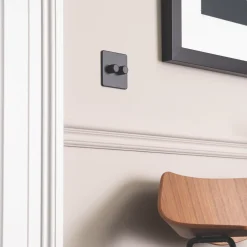 Knightsbridge SF2182AT 2-Gang 2-Way LED Dimmer Switch Anthracite -British General Shop 939TY A1