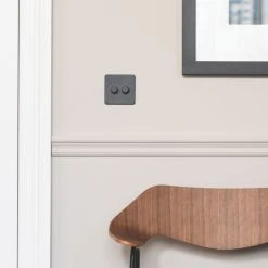 Knightsbridge SF2182AT 2-Gang 2-Way LED Dimmer Switch Anthracite -British General Shop 939TY A2