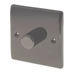 British General Nexus Metal 1-Gang 2-Way LED Dimmer Switch Black Nickel
