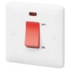 MK Base 45A 1-Gang DP Control Switch White With Neon With Red Inserts 1 MK Base 45A 1-Gang DP Control Switch White With Neon With Red Inserts -British General Shop 941PF P