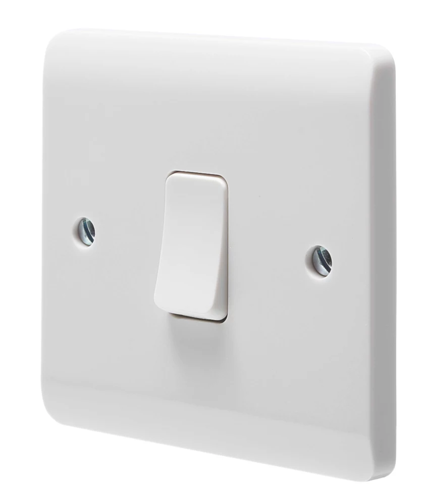 Crabtree Instinct 10AX 1-Gang 2-Way Light Switch White 3 Crabtree Instinct 10AX 1-Gang 2-Way Light Switch White