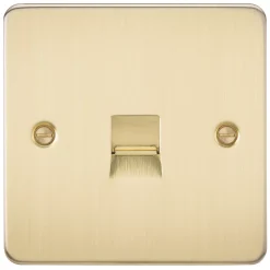Knightsbridge FP7400BB Slave Telephone Socket Brushed Brass