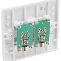 British General 800 Series 2-Gang Coaxial TV / FM Socket White 8 British General 800 Series 2-Gang Coaxial TV / FM Socket White -British General Shop 946XG A2