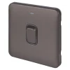 Schneider Electric Lisse Deco 20AX 1-Gang DP Control Switch Mocha Bronze With LED With Black Inserts -British General Shop 950FF P