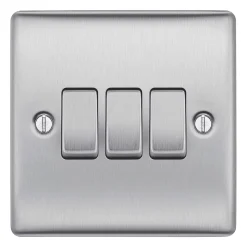 British General Nexus Metal 10AX 3-Gang 2-Way Light Switch Brushed Steel 7 British General Nexus Metal 10AX 3-Gang 2-Way Light Switch Brushed Steel -British General Shop 95141 A1