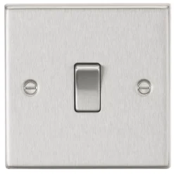 Knightsbridge CS12BC 10AX 1-Gang Intermediate Switch Brushed Chrome