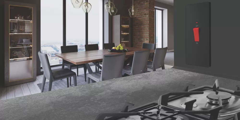 British General Evolve 45A 1-Gang 2-Pole Cooker Switch Matt Black With LED With Black Inserts 9 British General Evolve 45A 1-Gang 2-Pole Cooker Switch Matt Black With LED With Black Inserts - Image 7