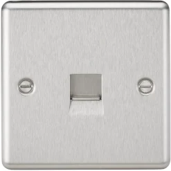Knightsbridge CL73BC Master Telephone Socket Brushed Chrome