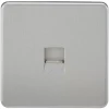 Knightsbridge SF7400BC Slave Telephone Socket Brushed Chrome -British General Shop 956TY P