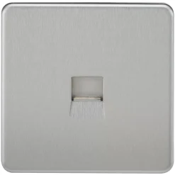 Knightsbridge SF7400BC Slave Telephone Socket Brushed Chrome