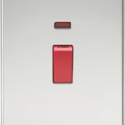 Knightsbridge SF8332NPC 45A 2-Gang DP Control Switch Polished Chrome With LED