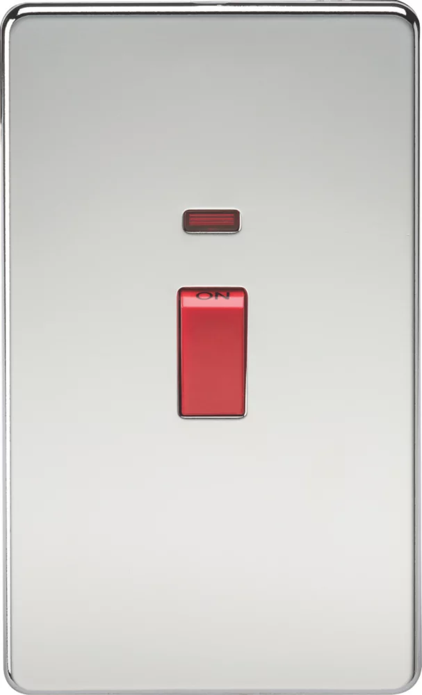 Knightsbridge SF8332NPC 45A 2-Gang DP Control Switch Polished Chrome With LED 3 Knightsbridge SF8332NPC 45A 2-Gang DP Control Switch Polished Chrome With LED