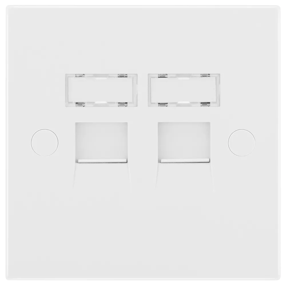 British General 900 Series RJ45 Ethernet Socket White With White Inserts 4 British General 900 Series RJ45 Ethernet Socket White With White Inserts - Image 2