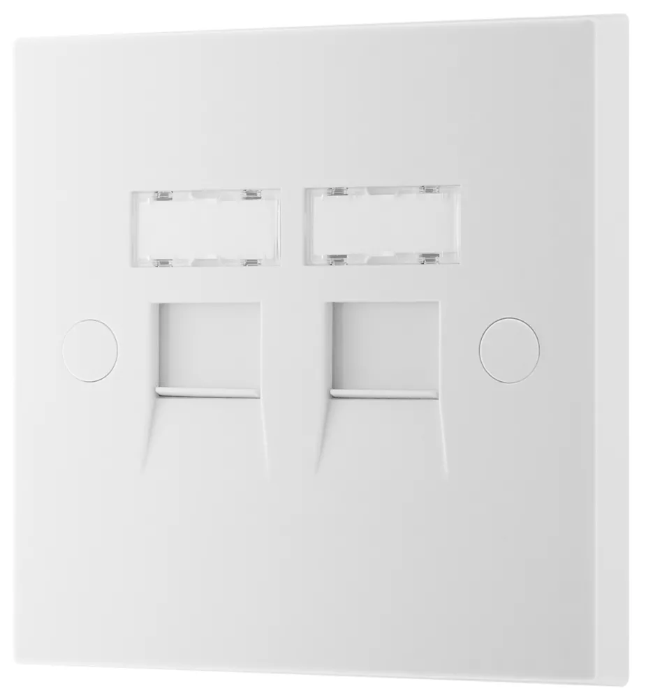 British General 900 Series RJ45 Ethernet Socket White With White Inserts 3 British General 900 Series RJ45 Ethernet Socket White With White Inserts