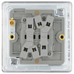 LAP 20A 16AX 2-Gang 2-Way Light Switch Polished Chrome -British General Shop 958KJ A3