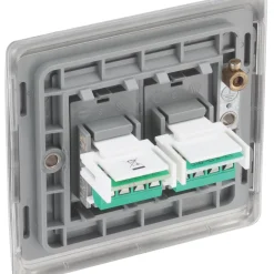 British General Nexus Metal Double RJ11 Telephone / Data Socket Brushed Steel 8 British General Nexus Metal Double RJ11 Telephone / Data Socket Brushed Steel -British General Shop 958XG A2